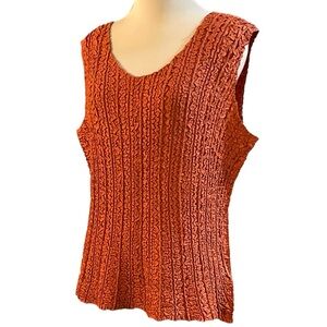 JERRY T. STRETCHY SCOOP NECK TANK TOP ORANGE SIZE XL NEW WITH TAGS